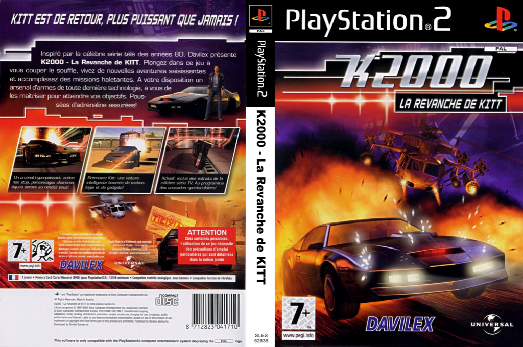 Knight Rider 2 - The Game — box-texture (FR)