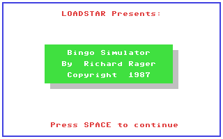 Bingo Simulator — sstitle (WOR)