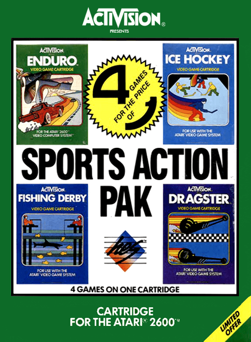 Sports Action Pak - Enduro / Ice Hockey / Fishing Derby / Dragster box art