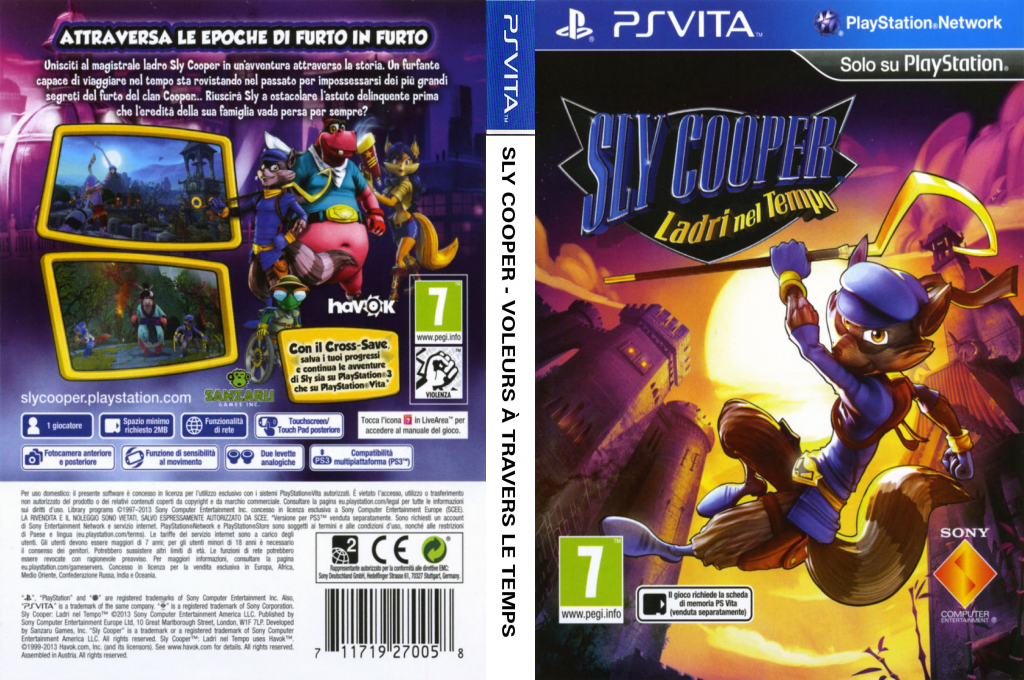 Sly Cooper - Thieves in Time — box-texture (IT)