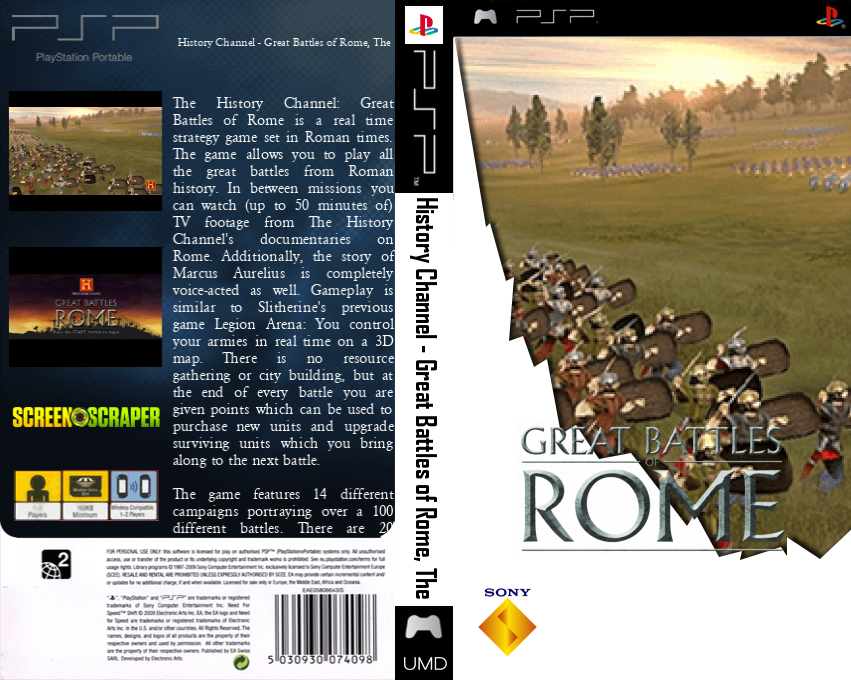 History Channel - Great Battles of Rome, The — box-texture (SS)