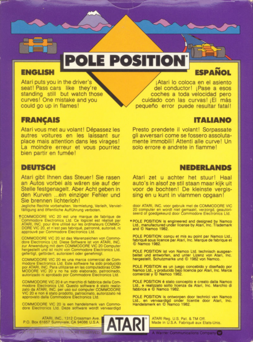Pole Position — box-2D-back (EU)