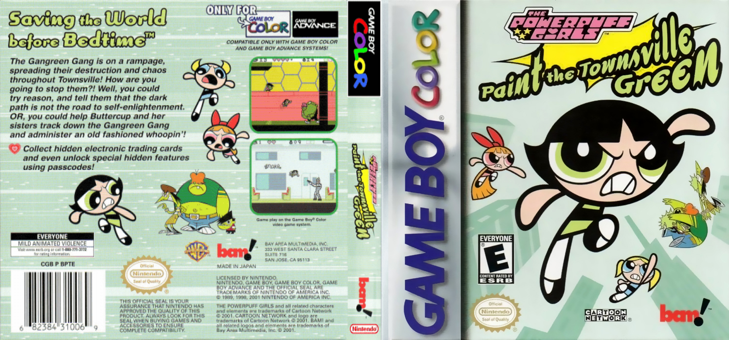 The Powerpuff Girls : Paint the Townsville Green — box-texture (US)