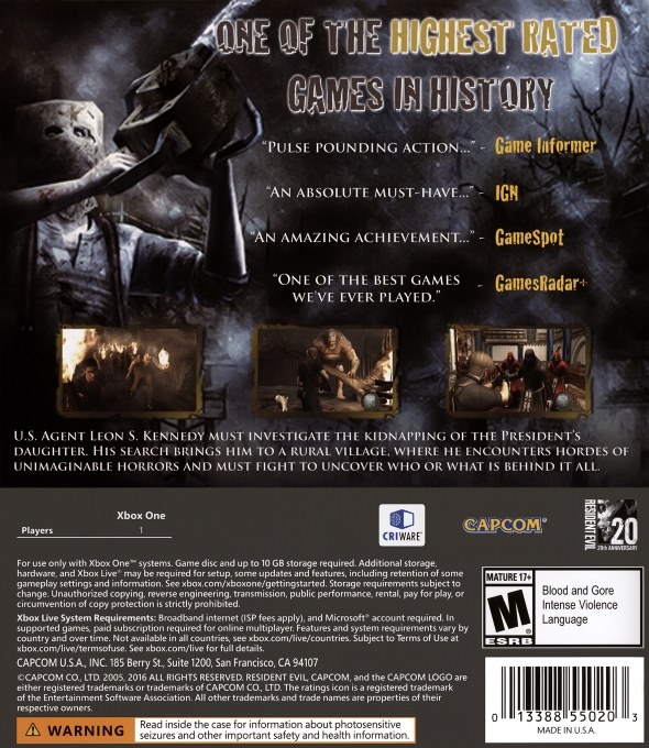 Resident Evil 4 — box-2D-back (US)