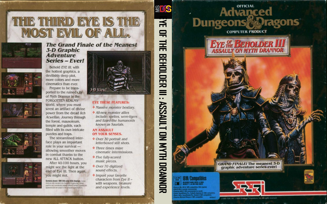 Eye Of The Beholder 3 - Assault On Myth Drannor — box-texture (US)