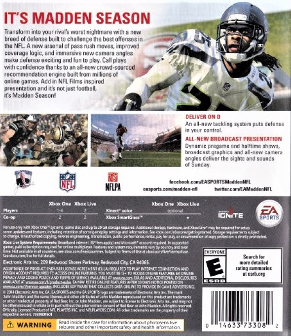 Madden NFL 15 — box-2D-back (US)