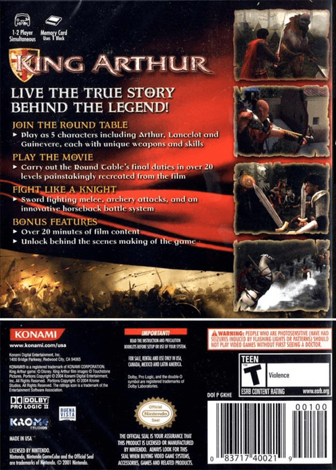 King Arthur — box-2D-back (US)