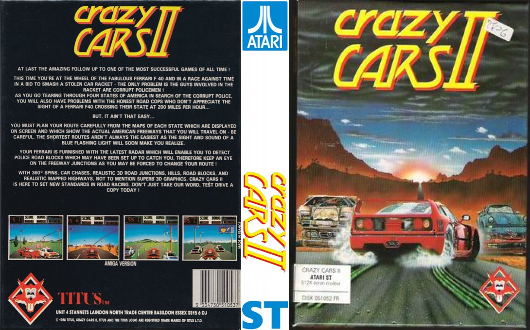 Crazy Cars 2 — box-texture (EU)