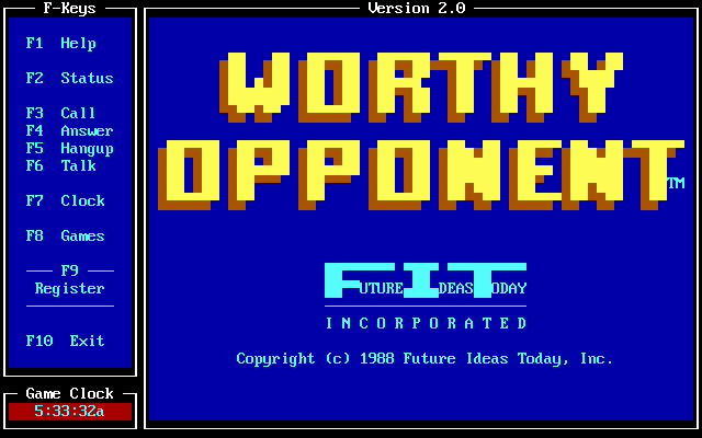 Worthy Opponent — sstitle (WOR)