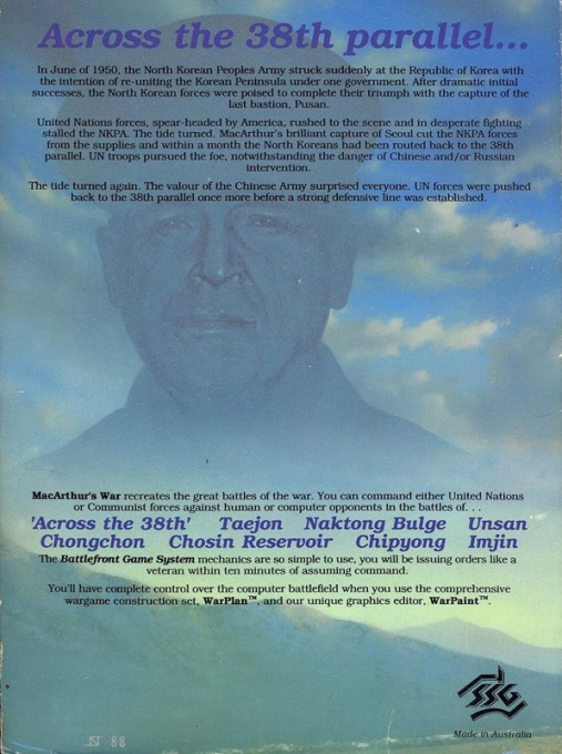 MacArthur's War - Battles for Korea — box-2D-back (US)