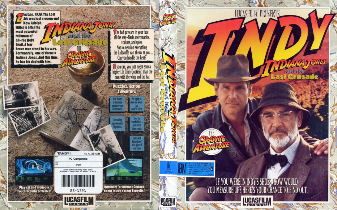 Indiana Jones And The Last Crusade - The Graphic Adventure — box-texture (US)