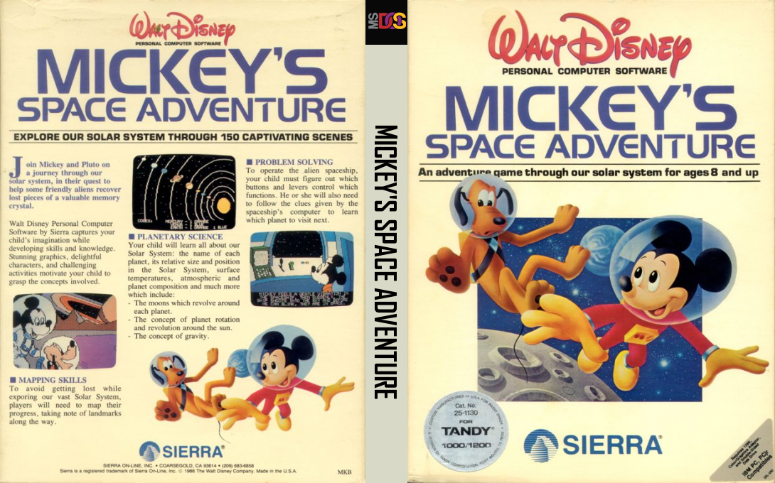 Mickey's Space Adventure — box-texture (US)