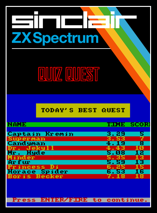 Quiz Quest box art