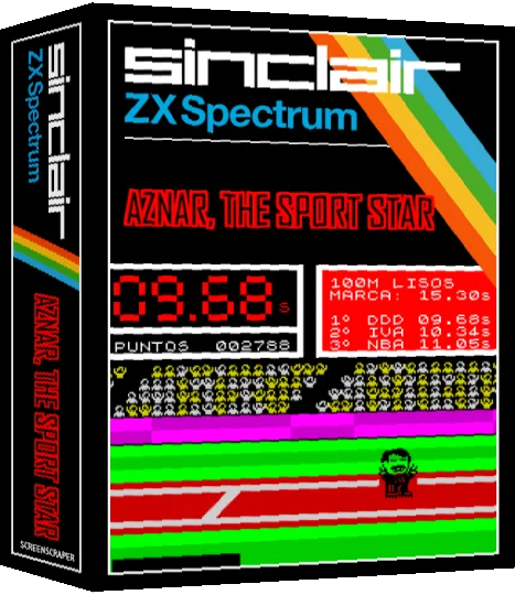 Aznar, The Sport Star — box-3D (SS)