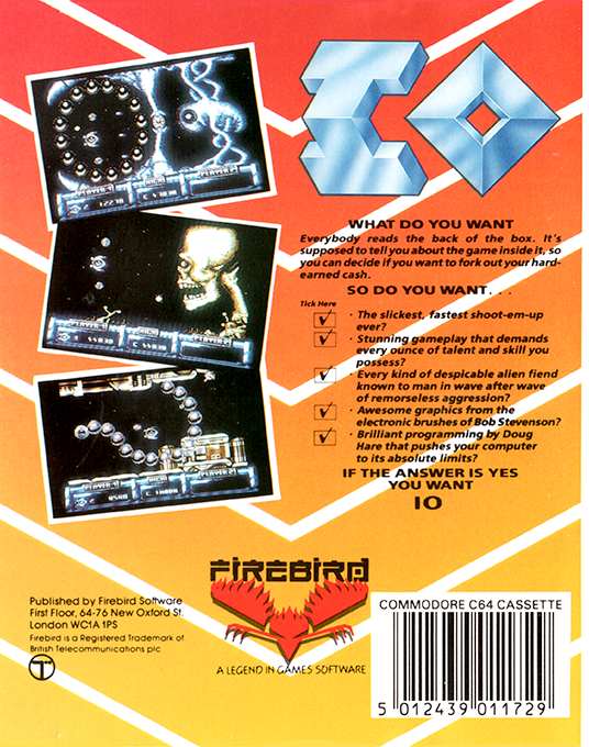 IO : Into Oblivion — box-2D-back (EU)