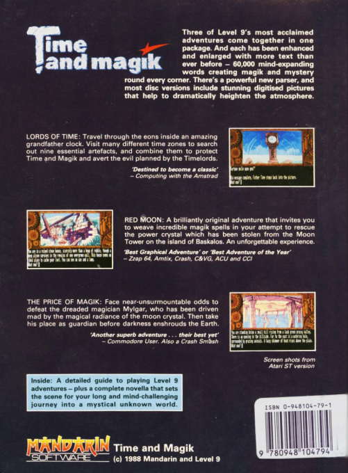 Time and Magik - The Trilogy — box-2D-back (EU)