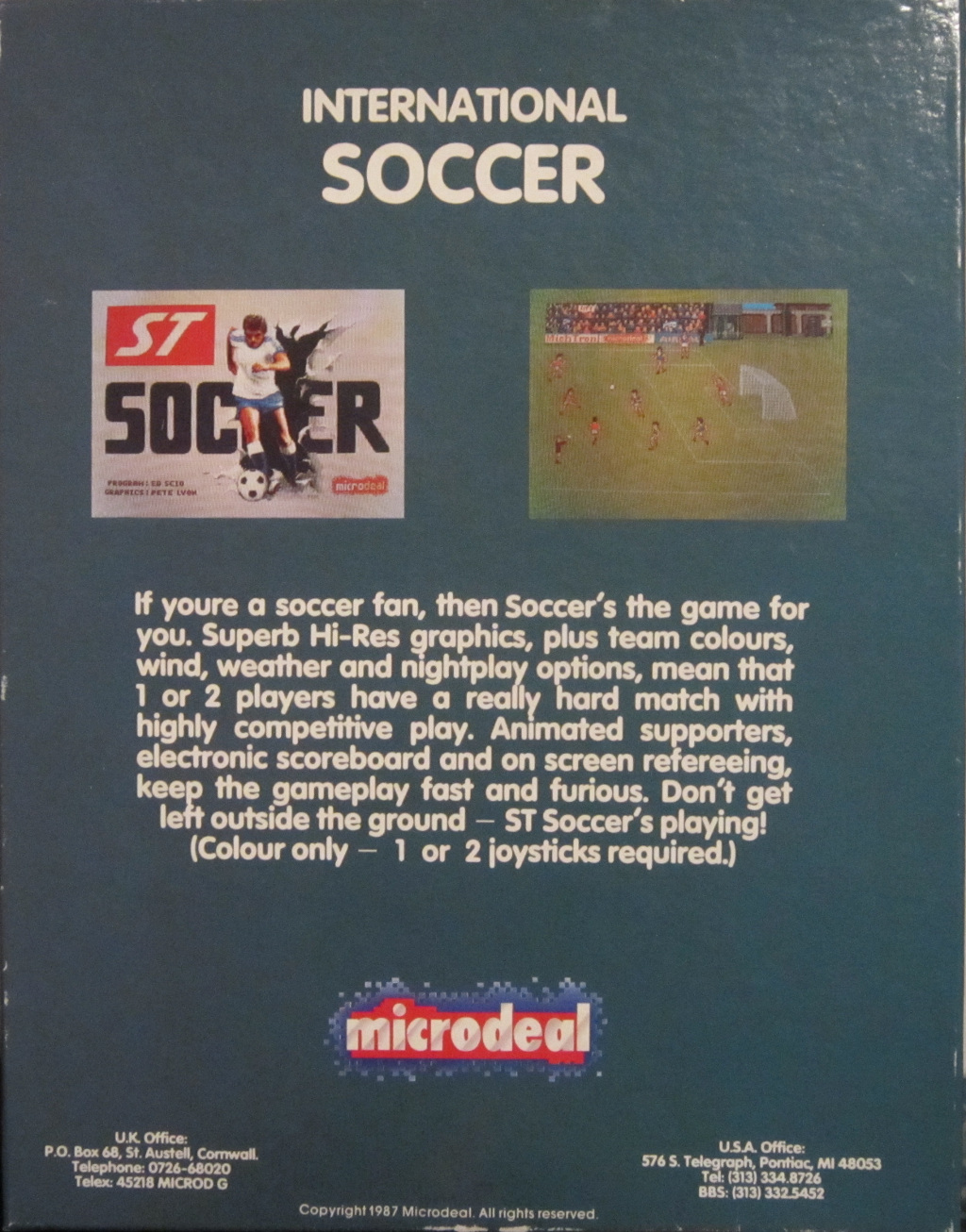 International Soccer — box-2D-back (WOR)
