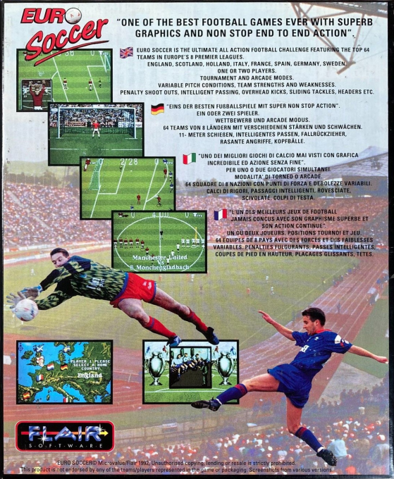 Euro Soccer — box-2D-back (EU)