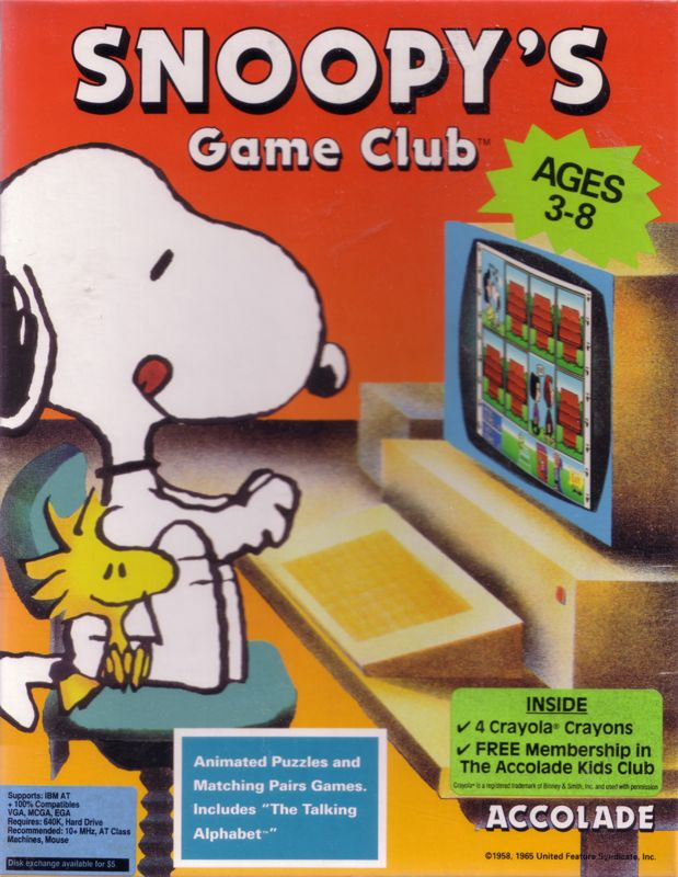 Snoopy's Game Club box art