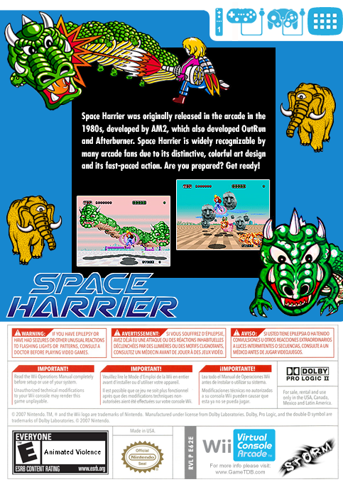 Space Harrier — box-2D-back (US)