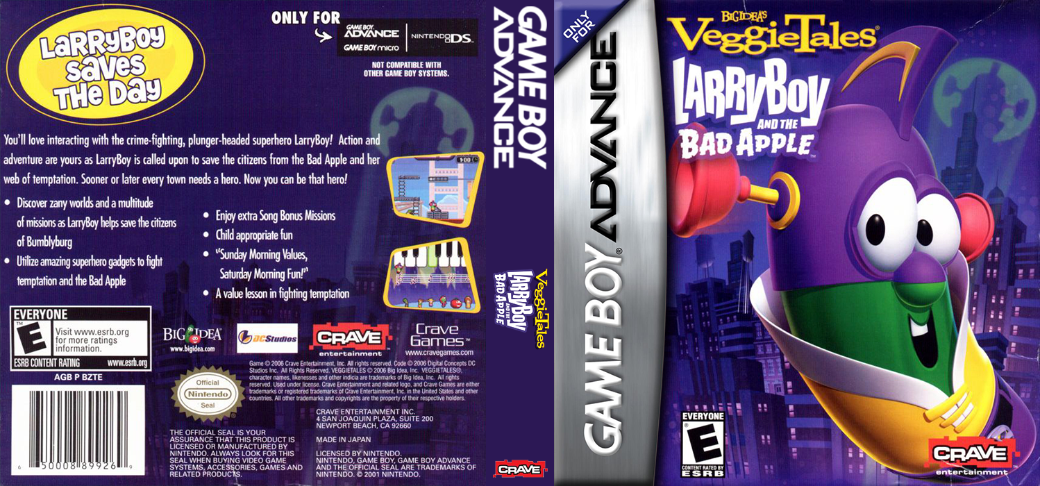 Veggietales Larryboy And The Bad Apple — box-texture (US)