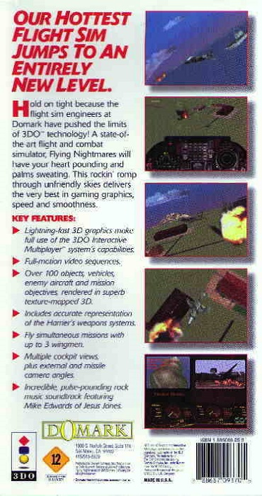 Flying Nightmares — box-2D-back (US)