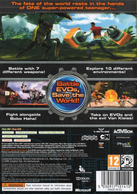 Generator Rex - Agent of Providence — box-2D-back (EU)