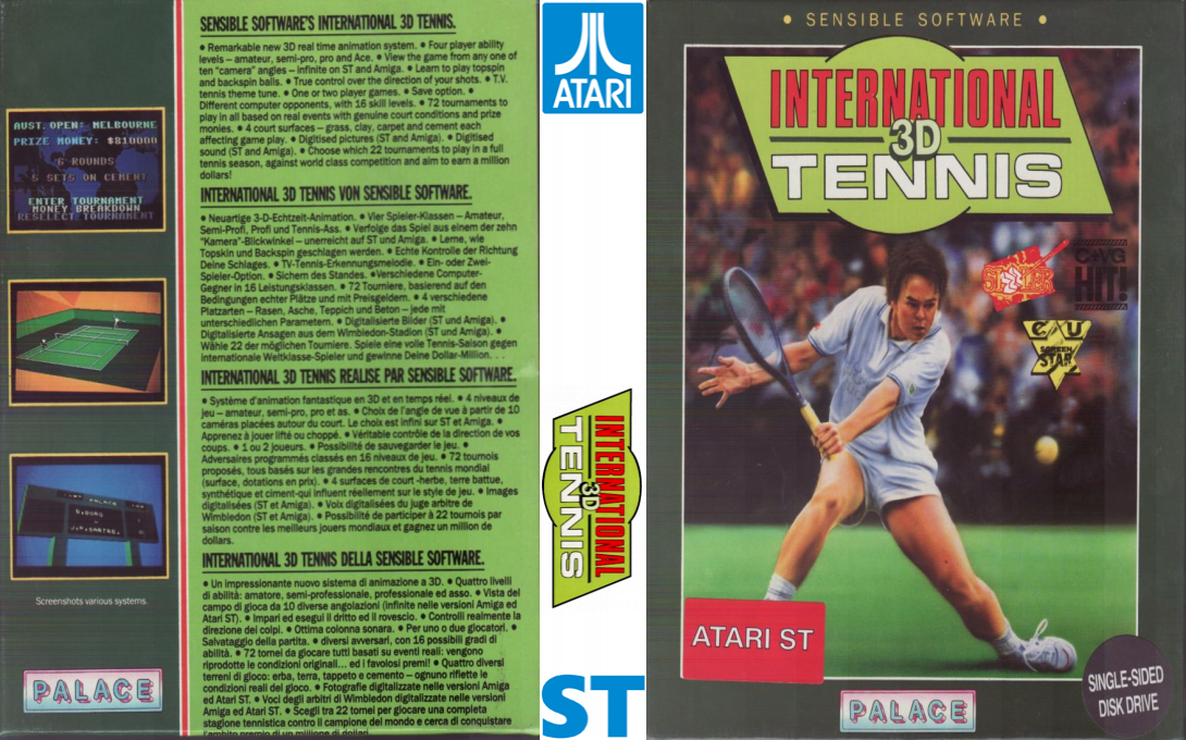 International 3D Tennis — box-texture (EU)