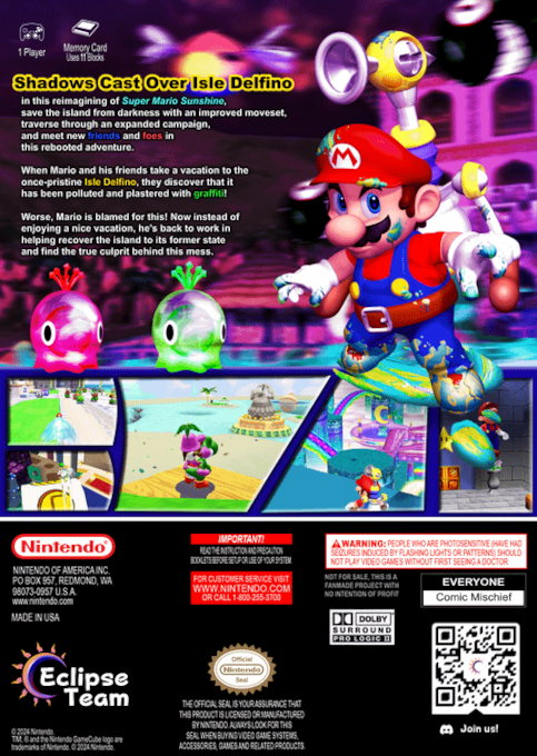 Super Mario Eclipse — box-2D-back (US)