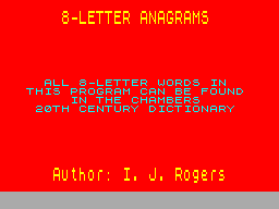 8-Letter Anagrams — sstitle (WOR)