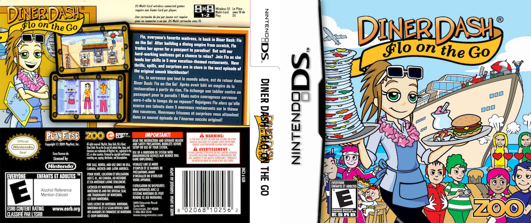 Diner Dash - Flo On The Go — box-texture (US)