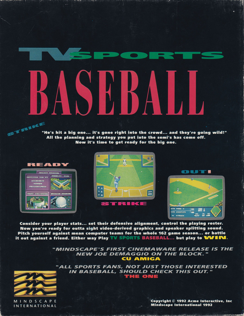 TV Sports Baseball — box-2D-back (EU)