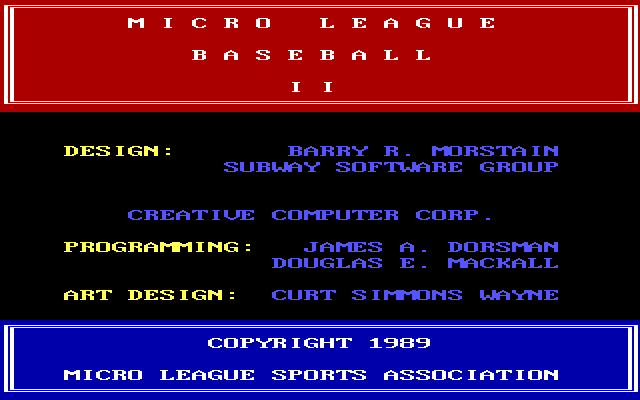 Microleague Baseball 2 — sstitle (US)