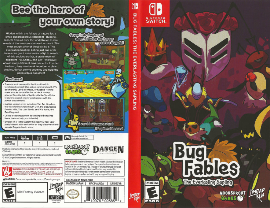 Bug Fables - The Everlasting Sapling — box-texture (US)