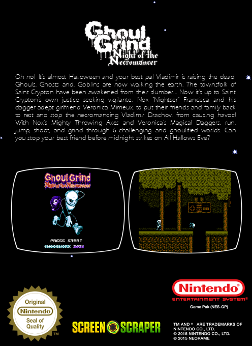 Ghoul Grind - Night of the Necromancer — box-2D-back (SS)
