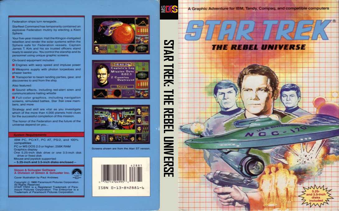 Star Trek - The Rebel Universe — box-texture (US)