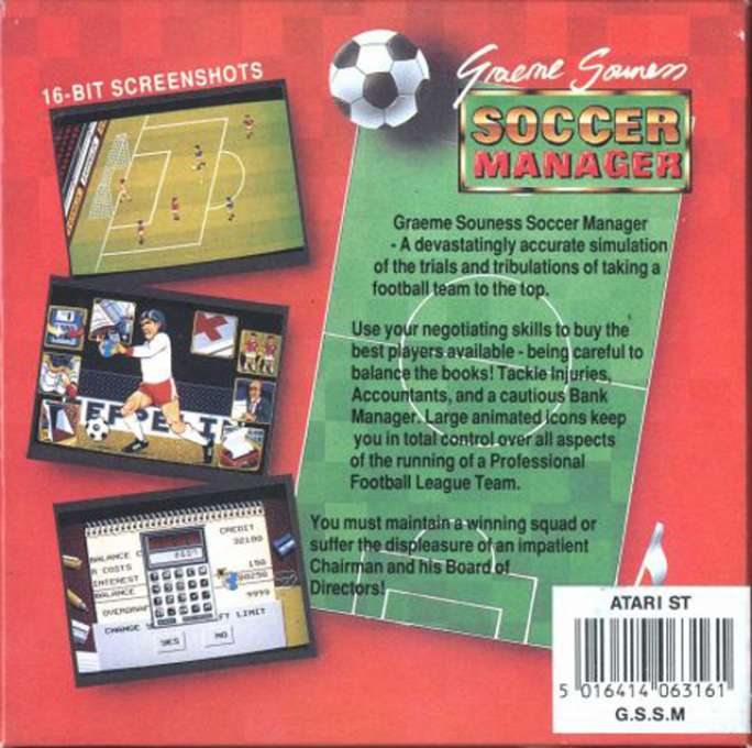 Graeme Souness Soccer Manager — box-2D-back (EU)