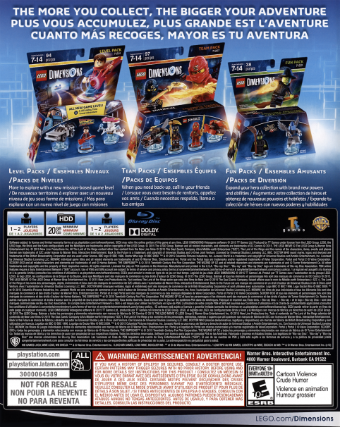 LEGO Dimensions — box-2D-back (US)