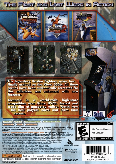 Raiden Fighters Aces — box-2D-back (US)