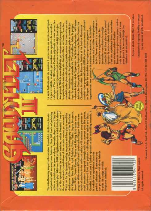 Gauntlet II — box-2D-back (EU)