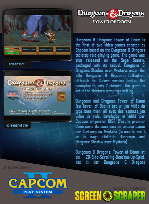 Dungeons & Dragons: Tower of Doom — box-2D-back (SS)