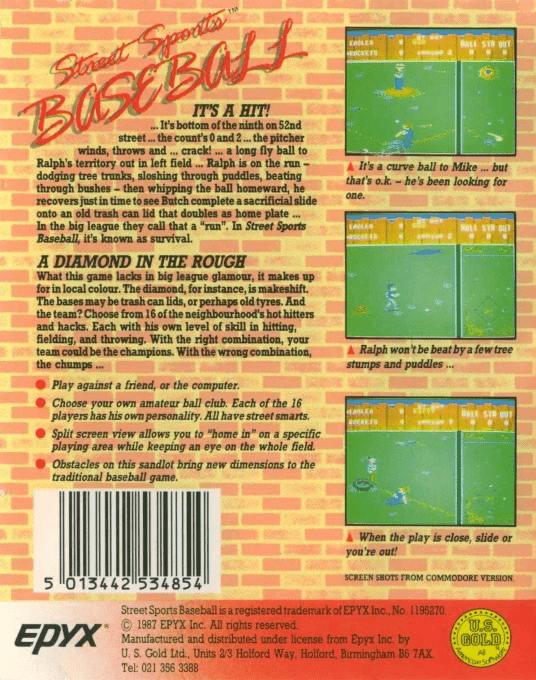 Street Sports Baseball — box-2D-back (EU)