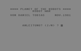 Planet of the Robots : Robot War — sstitle (DE)
