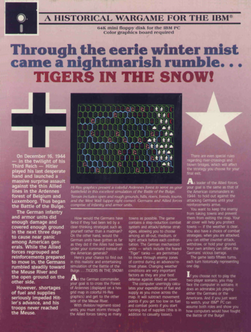 Battle Of The Bulge, The - Tigers In The Snow — box-2D-back (US)