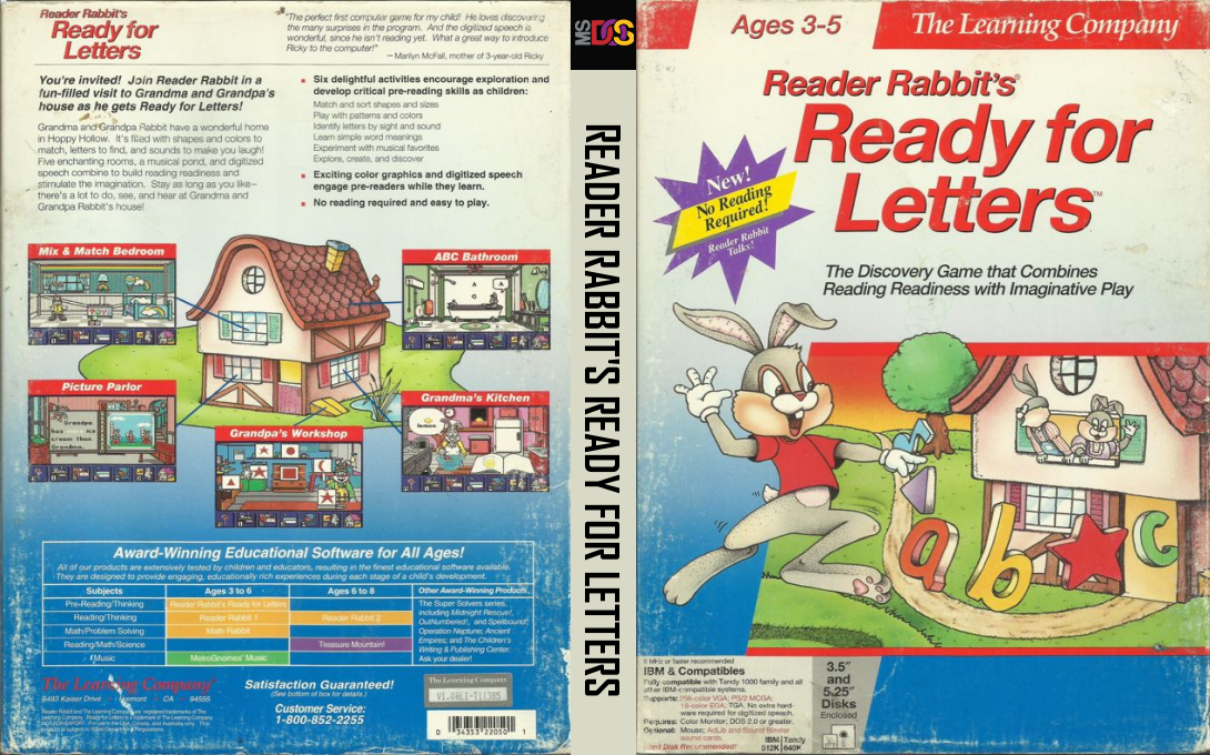 Reader Rabbit's Ready For Letters — box-texture (US)