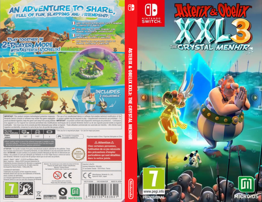 Asterix & Obelix XXL3: The Crystal Menhir — box-texture (EU)