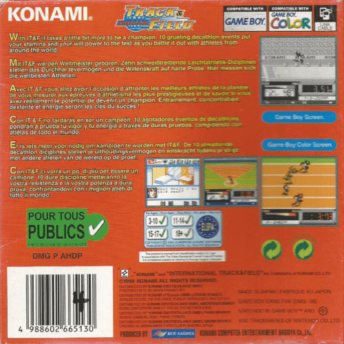 International Track & Field — box-2D-back (EU)