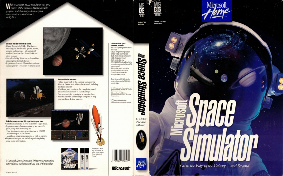 Microsoft Space Simulator — box-texture (US)