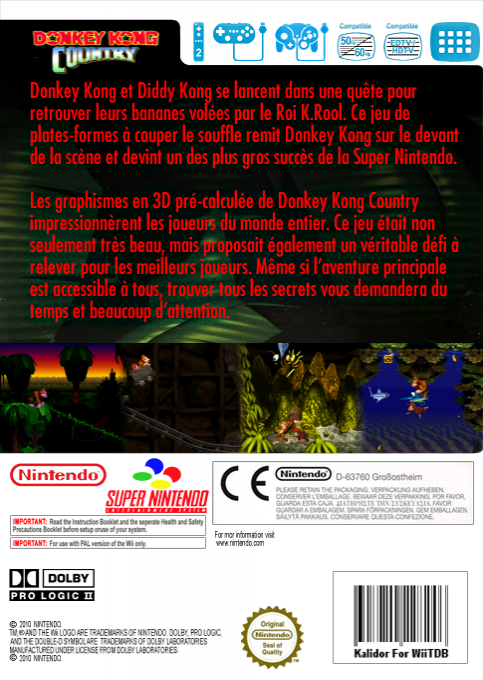 Donkey Kong Country — box-2D-back (FR)