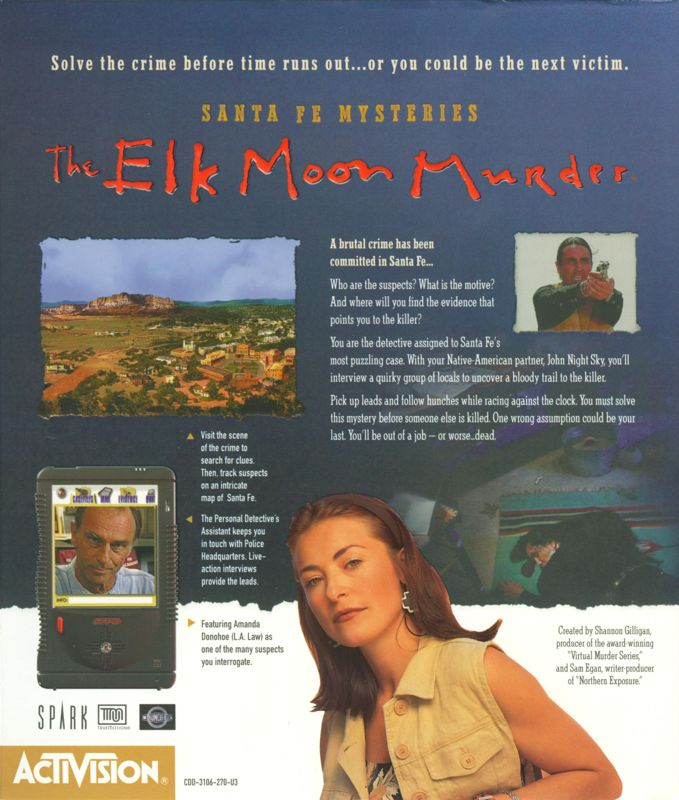 Santa Fe Mysteries: The Elk Moon Murder — box-2D-back (US)